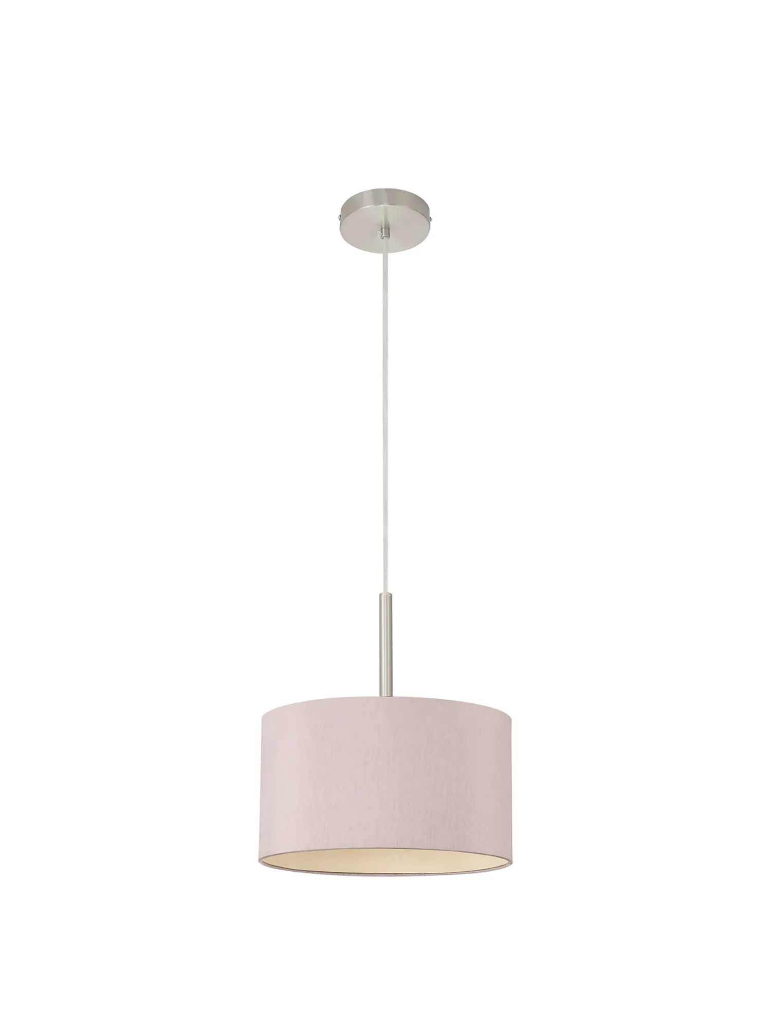 Baymont 30cm Pendant 1 Light Satin Nickel, Taupe/Halo Gold DK0281  Deco Baymont SN TA